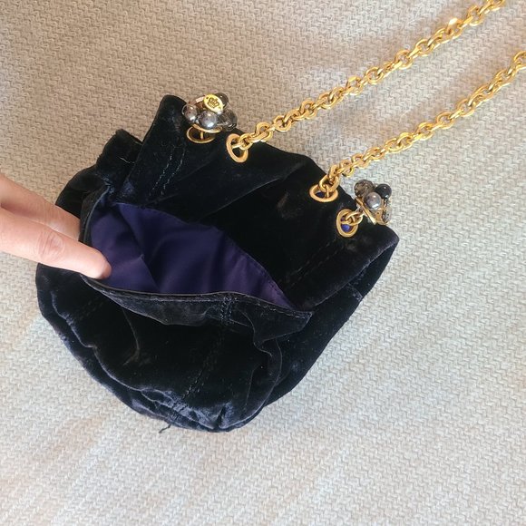 Blue Velvet Mini Cross body Bag - Picture 6 of 6